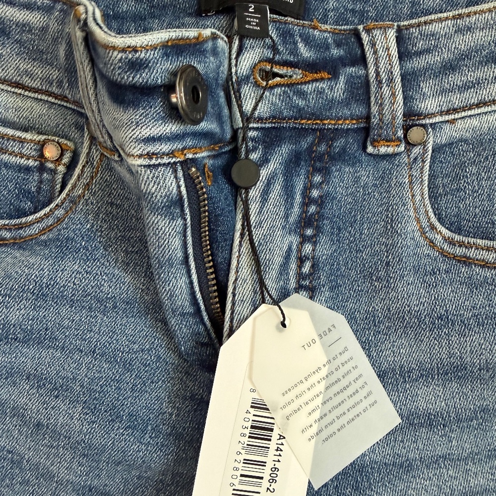 Brand New - Universal Standard Elliot Mid Rise Tuxedo Stripe Jeans